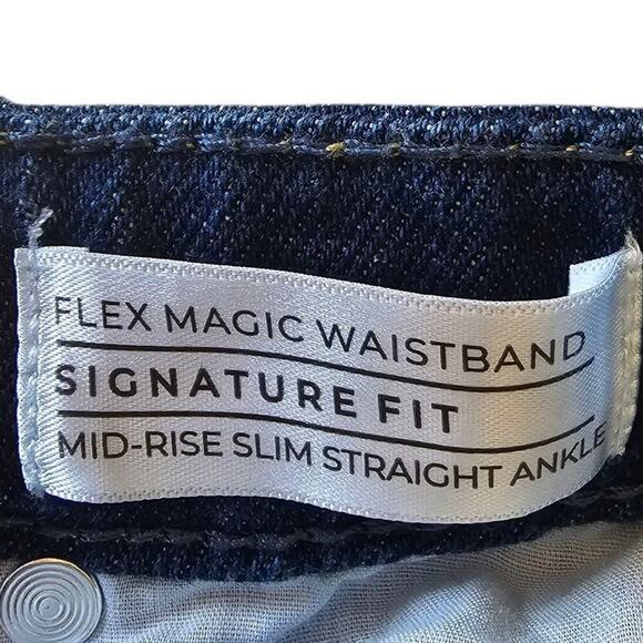 Lane Bryant Signature Fit Mid-Rise Slim Straight Ankle Jeans Medium Wash Size 20 - Picture 7 of 9